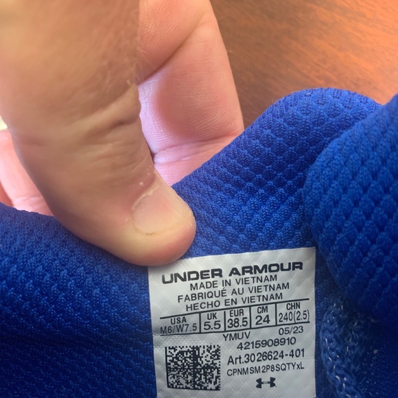 Unisex Steph Curry Flow 10 Under Armor team basketball shoes Blue With White Trm - Picture 6 of 12